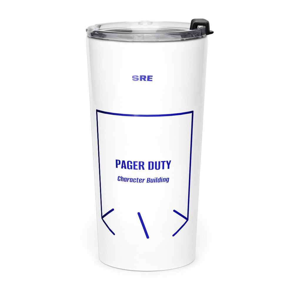 Pager Duty — White Navy back mockup (20oz)