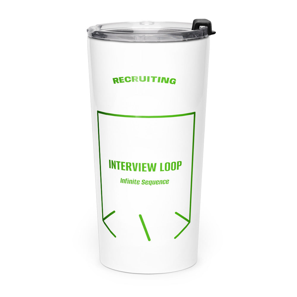 Interview Loop — White Green back mockup (20oz)