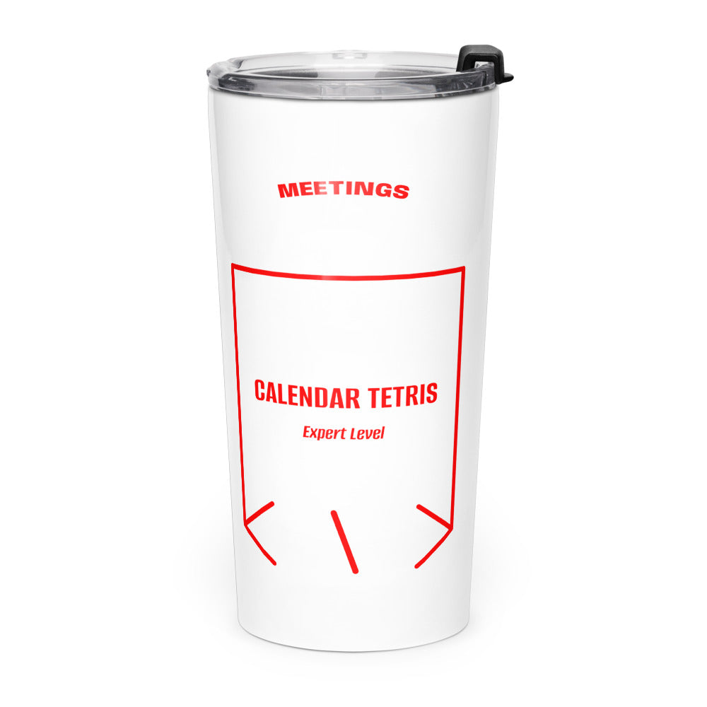 Calendar Tetris — White Red back mockup (20oz)