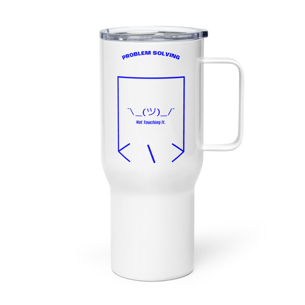 ¯\_(ツ)_/¯ — White Blue back mockup (25 oz)
