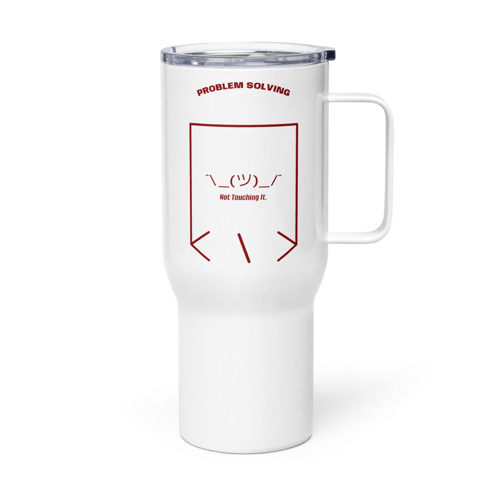 ¯\_(ツ)_/¯ — White Maroon back mockup (25 oz)