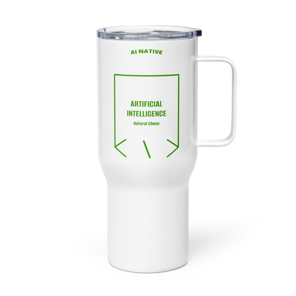 Artificial Intelligence — White Green back mockup (25 oz)