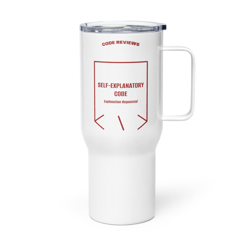 Self-Explanatory Code — White Brown back mockup (25 oz)