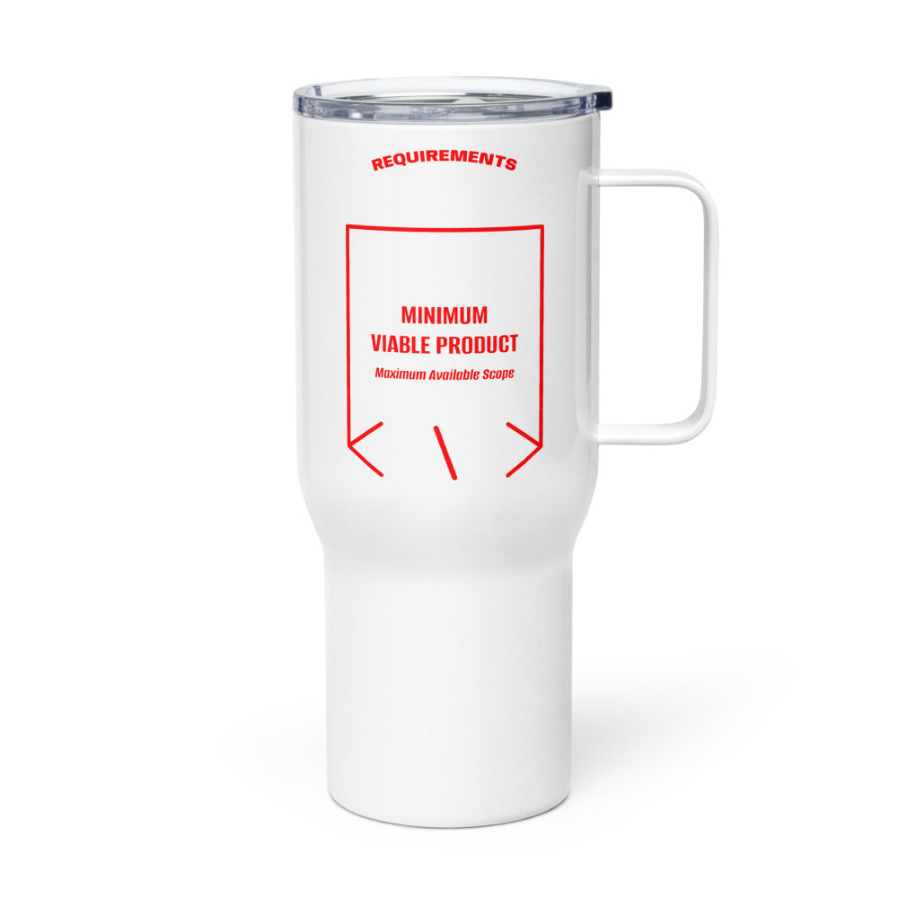 Minimum Viable Product — White Red back mockup (25 oz)