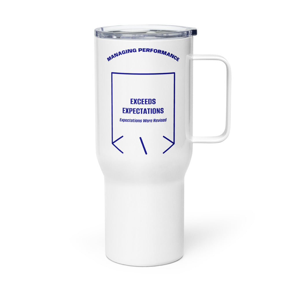 Exceeds Expectations — White Navy back mockup (25 oz)