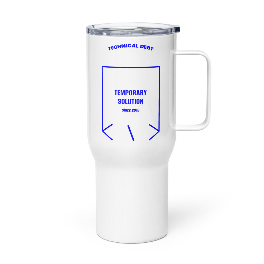 Temporary Solution — White Blue back mockup (25 oz)