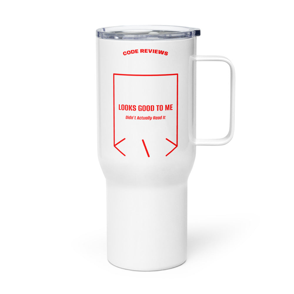 Looks Good To Me — White Red back mockup (25 oz)