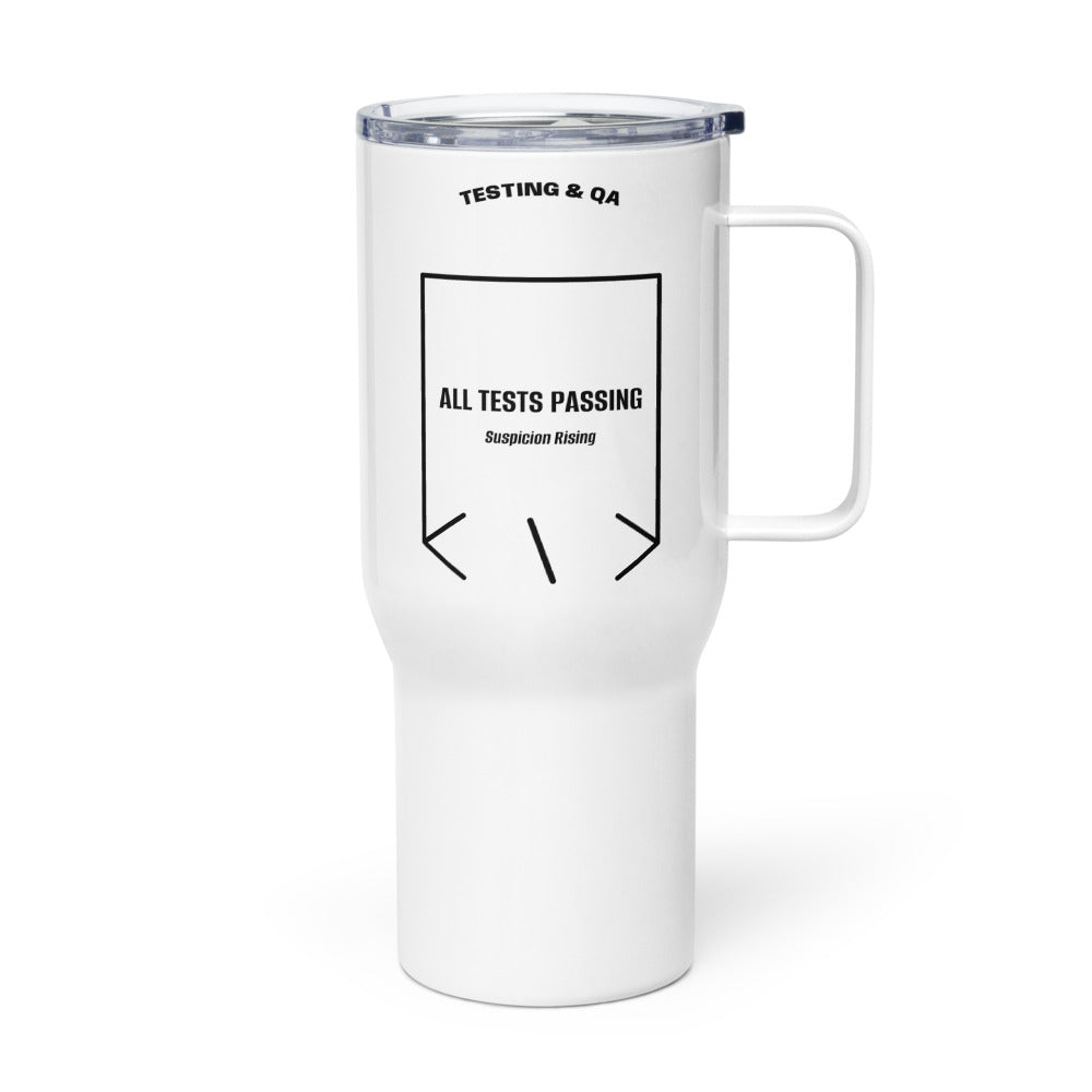 All Tests Passing — White Black back mockup (25 oz)