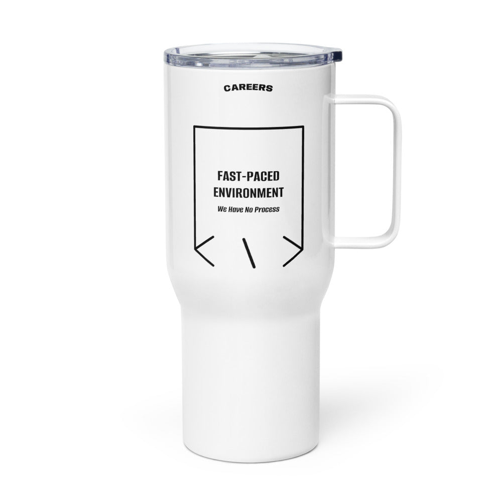 Fast-Paced Environment — White Black back mockup (25 oz)