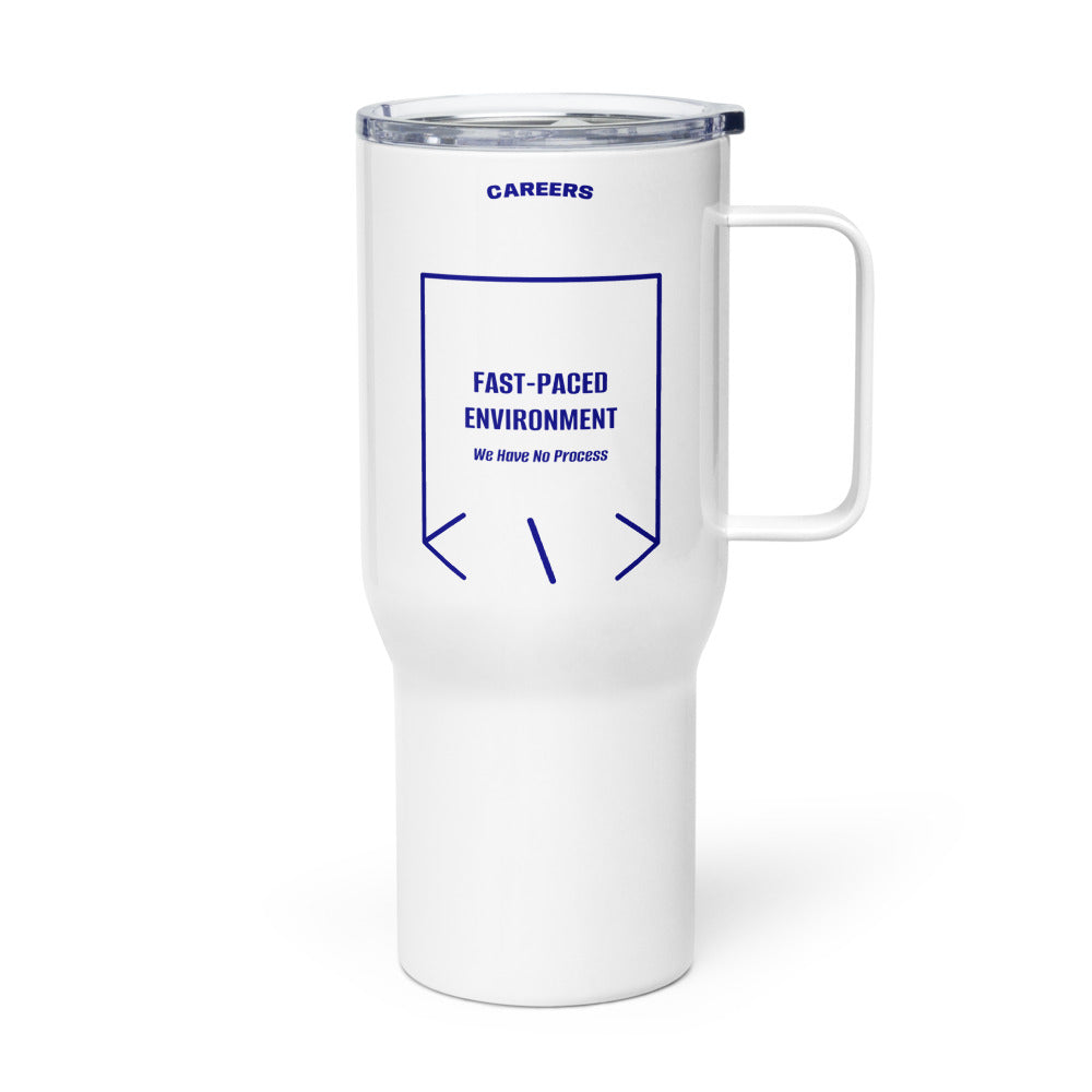 Fast-Paced Environment — White Navy back mockup (25 oz)