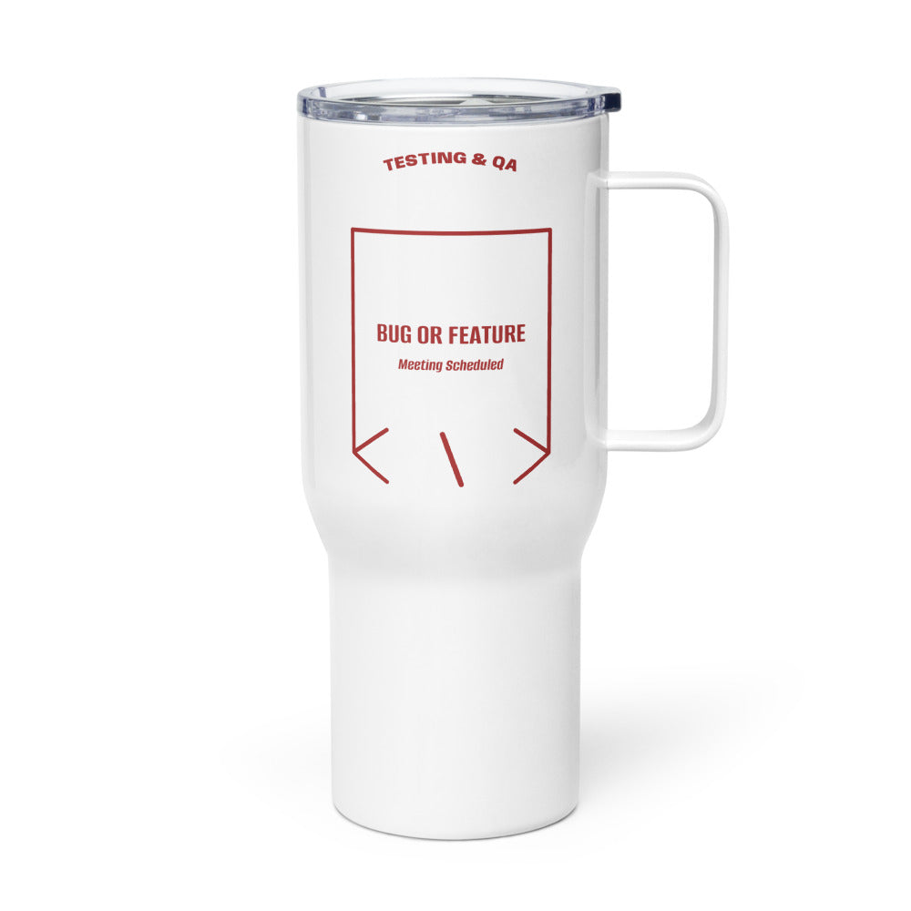 Bug Or Feature — White Brown back mockup (25 oz)