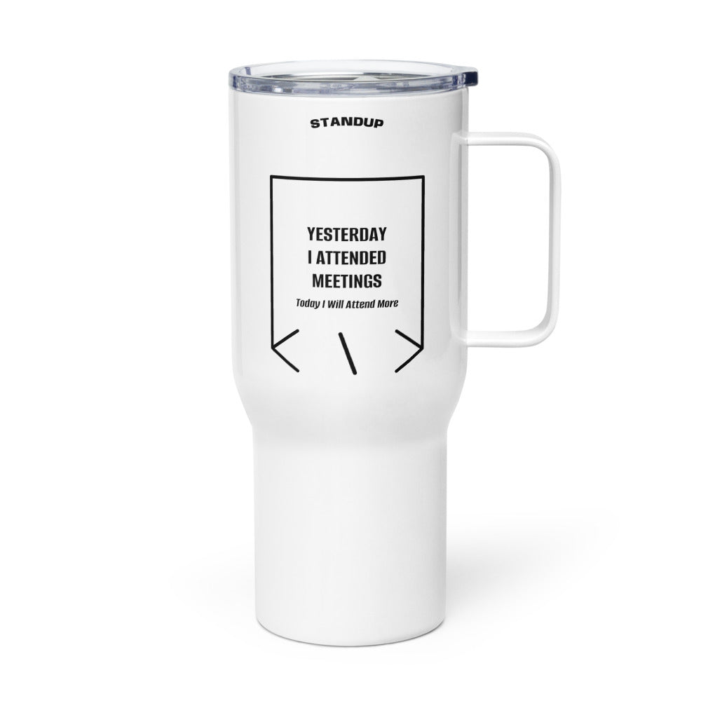Yesterday I Attended Meetings — White Black back mockup (25 oz)