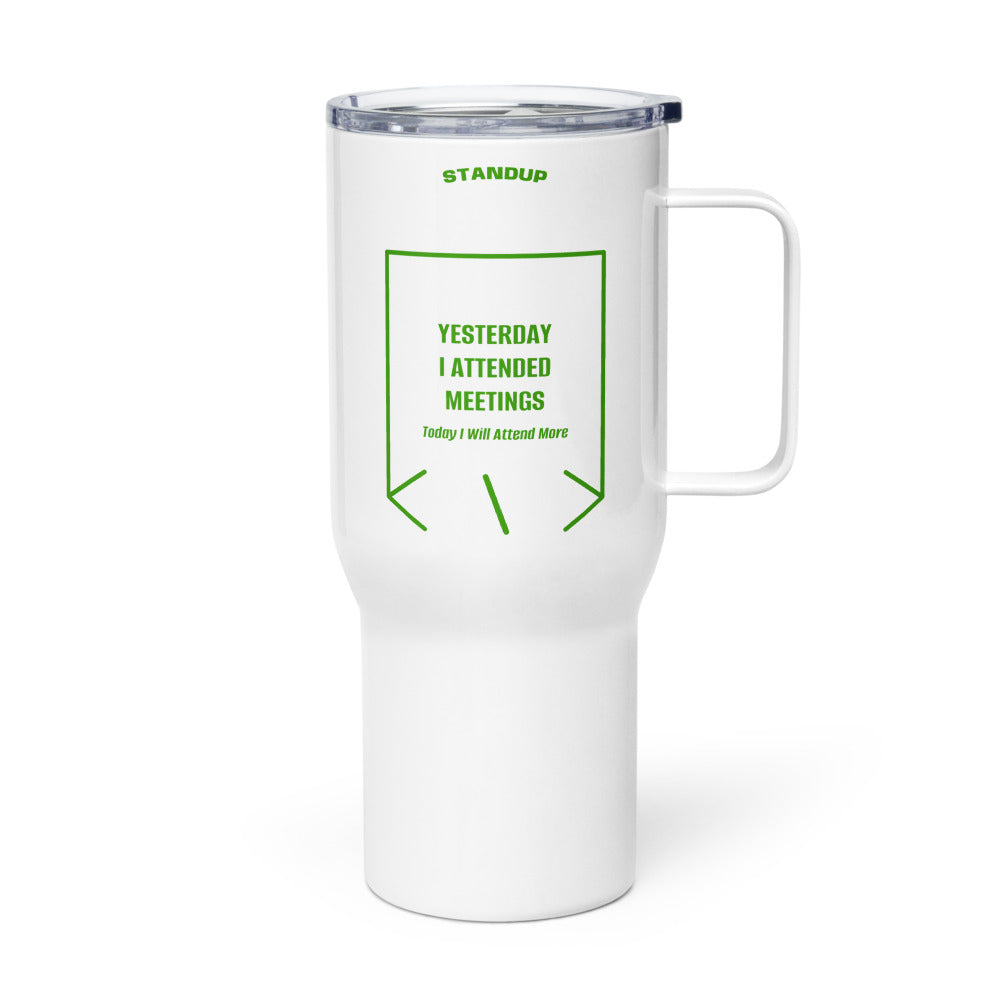 Yesterday I Attended Meetings — White Green back mockup (25 oz)