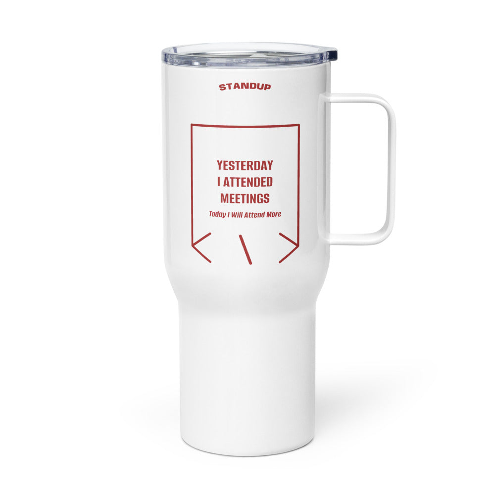 Yesterday I Attended Meetings — White Brown back mockup (25 oz)