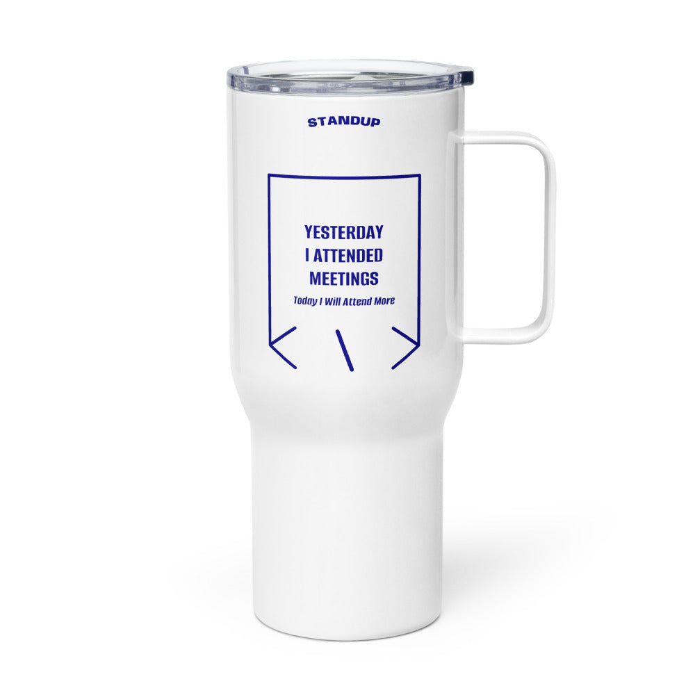 Yesterday I Attended Meetings — White Navy back mockup (25 oz)