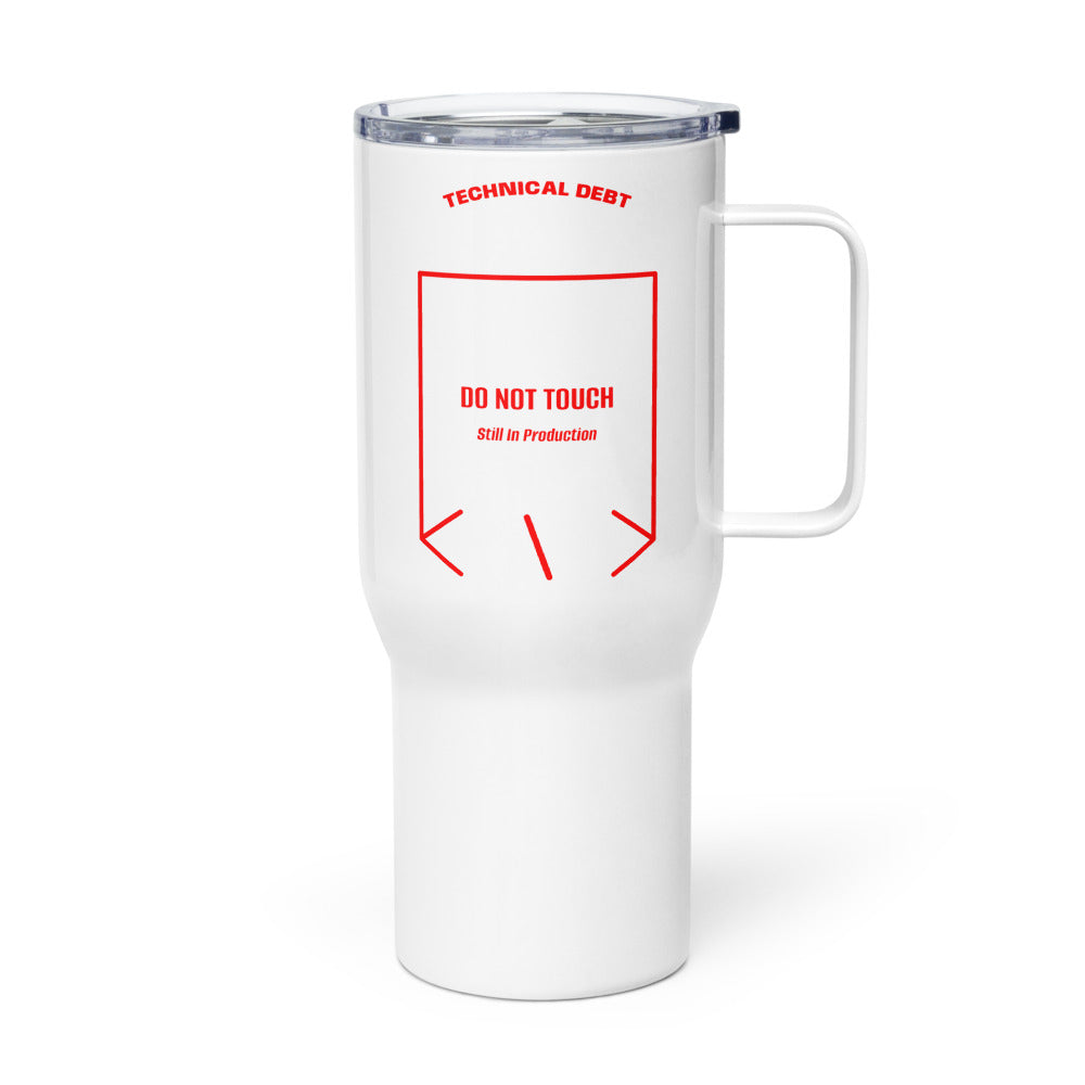 Do Not Touch — White Red back mockup (25 oz)