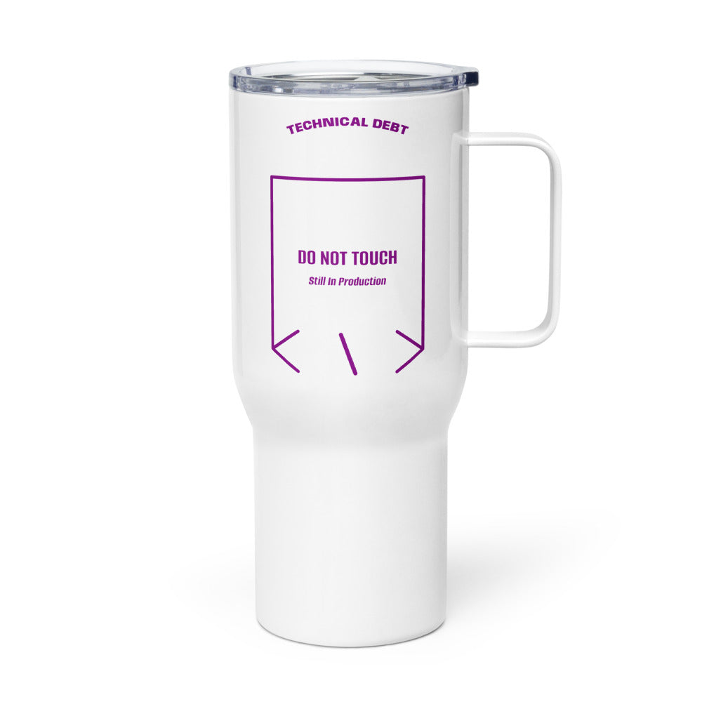 Do Not Touch — White Purple back mockup (25 oz)