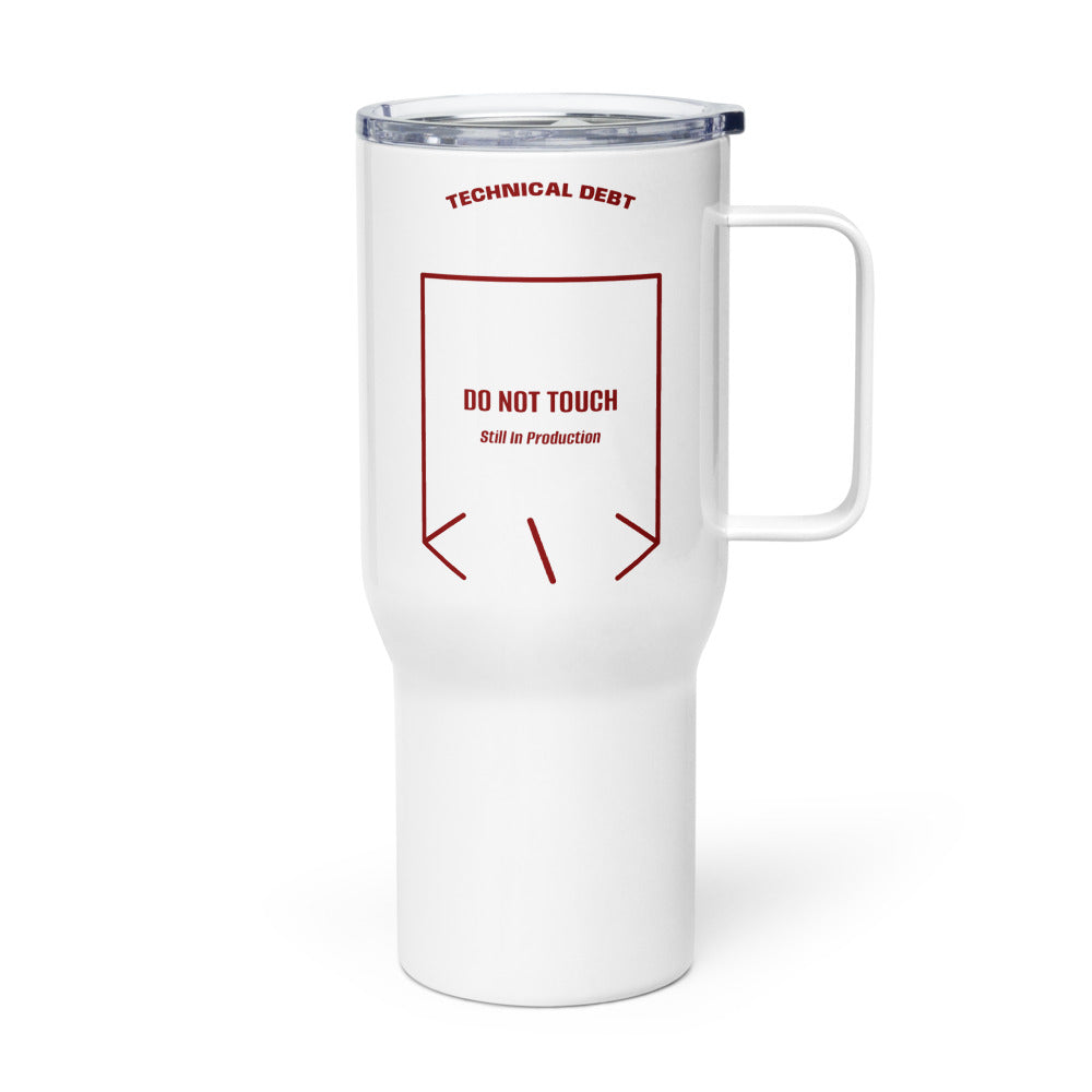 Do Not Touch — White Maroon back mockup (25 oz)