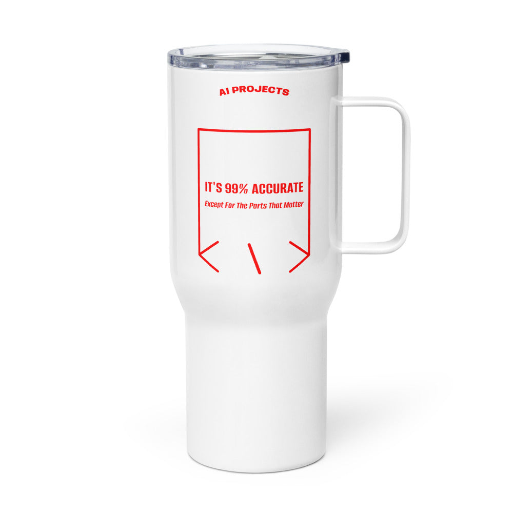 It's 99% Accurate — White Red back mockup (25 oz)