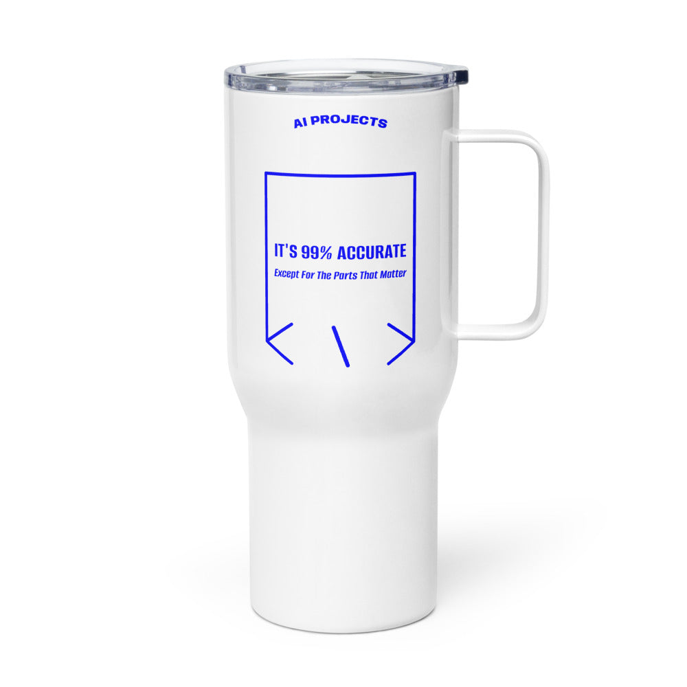 It's 99% Accurate — White Blue back mockup (25 oz)