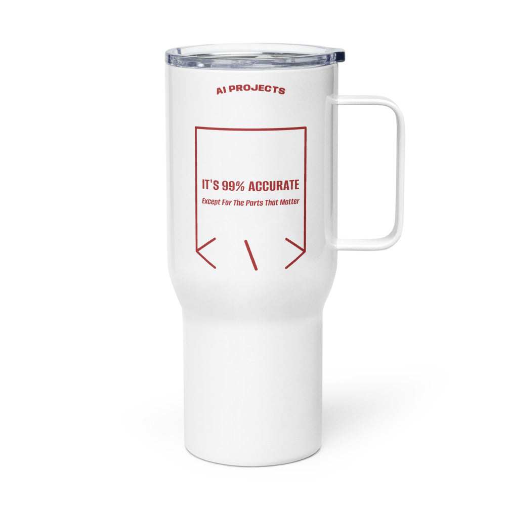 It's 99% Accurate — White Brown back mockup (25 oz)