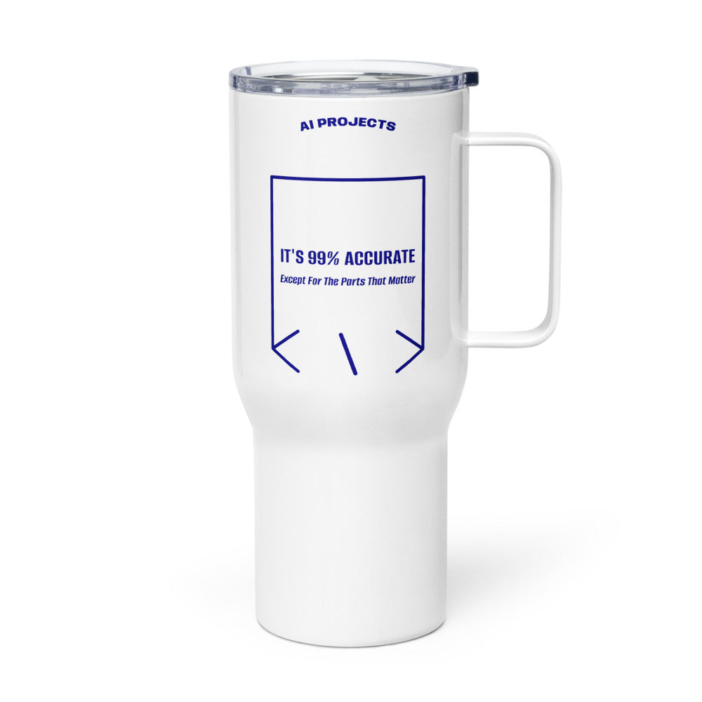 It's 99% Accurate — White Navy back mockup (25 oz)
