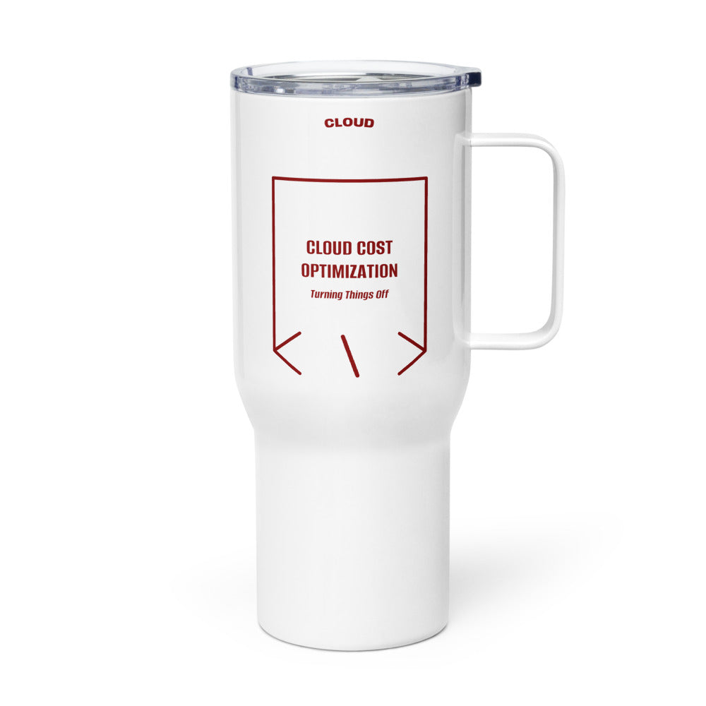Cloud Cost Optimization — White Maroon back mockup (25 oz)