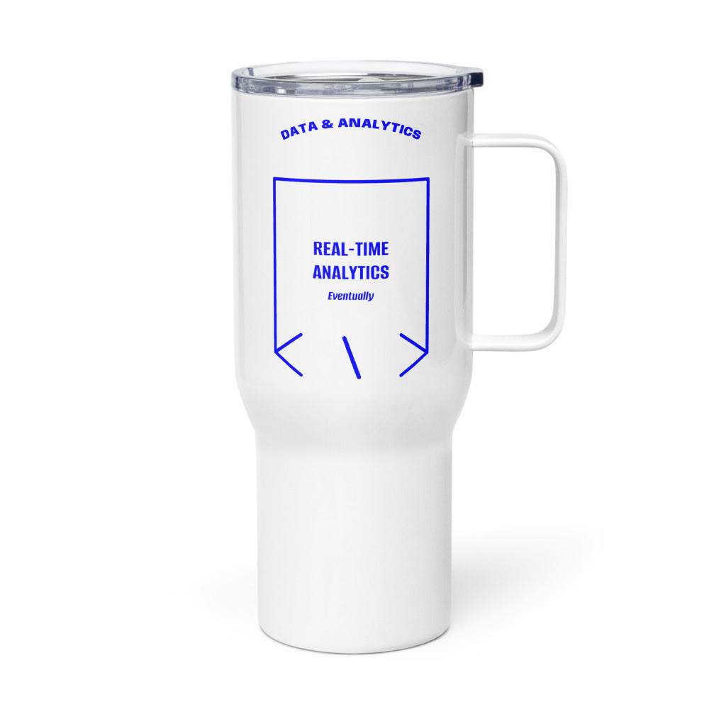 Real-Time Analytics — White Blue back mockup (25 oz)
