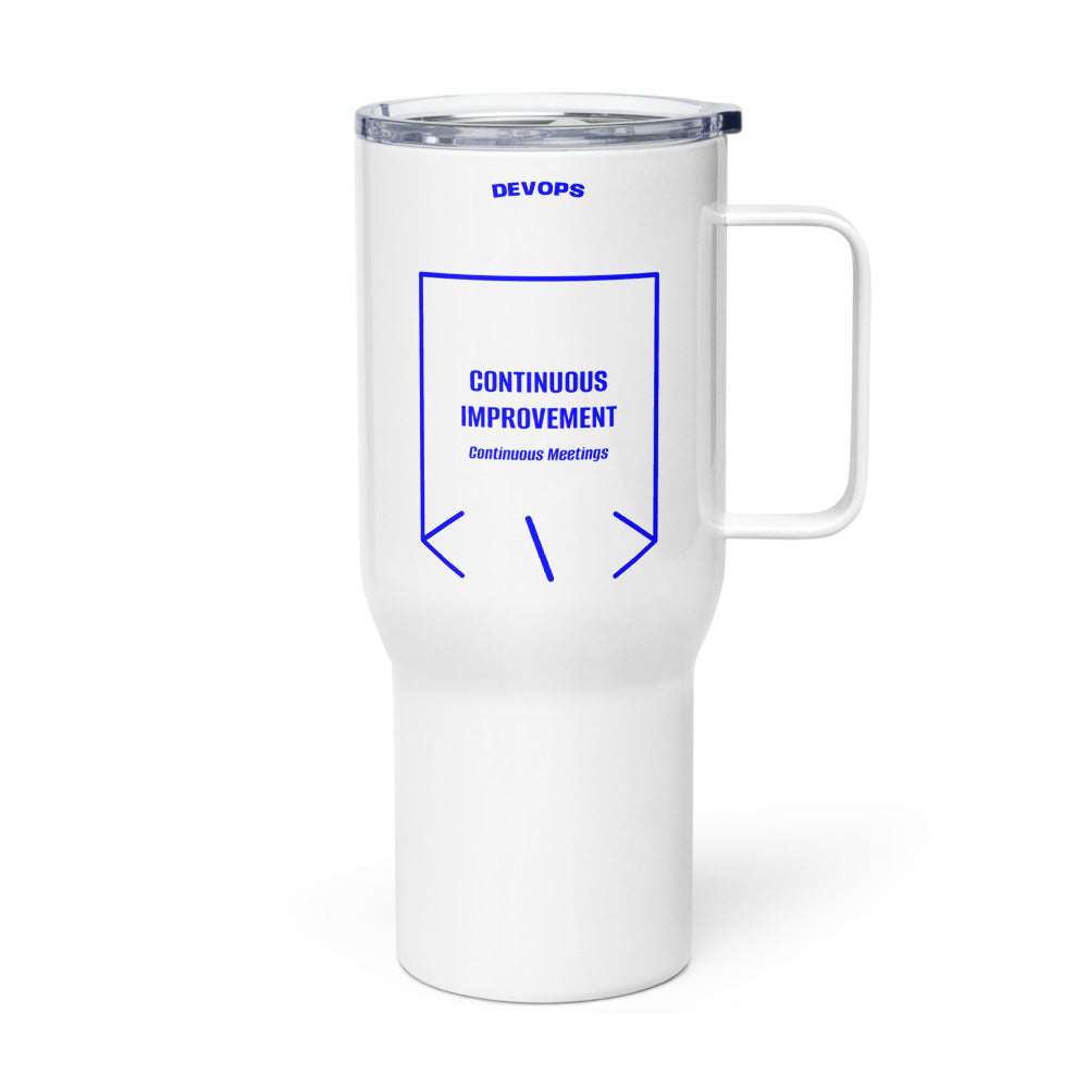 Continuous Improvement — White Blue back mockup (25 oz)