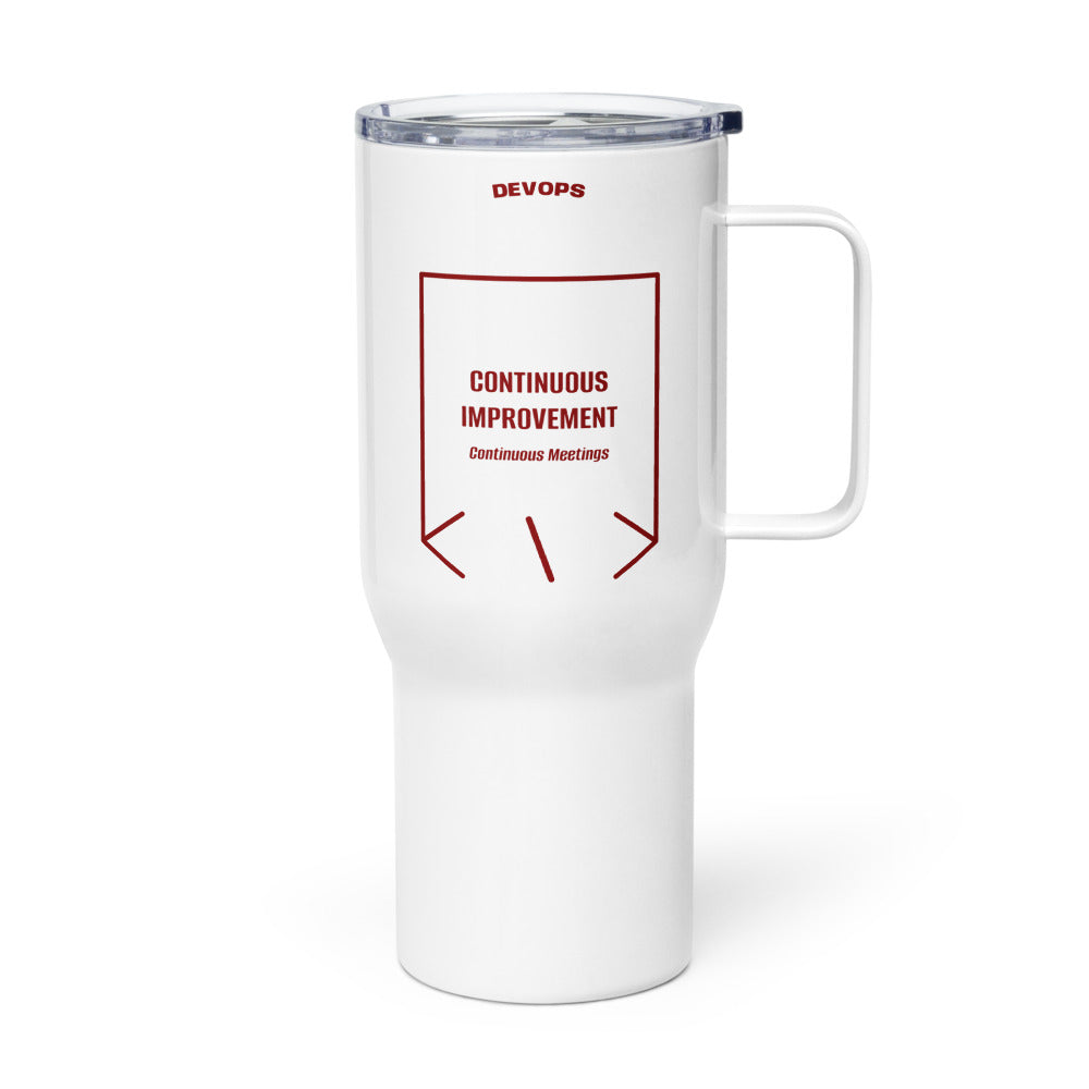 Continuous Improvement — White Maroon back mockup (25 oz)