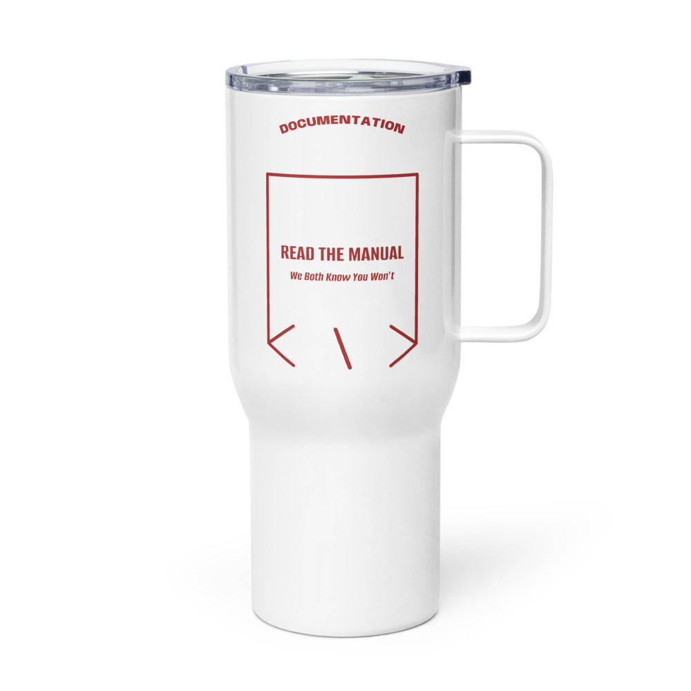 Read The Manual — White Brown back mockup (25 oz)