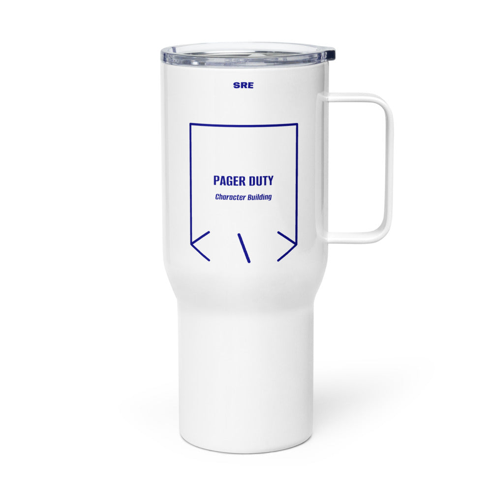 Pager Duty — White Navy back mockup (25 oz)