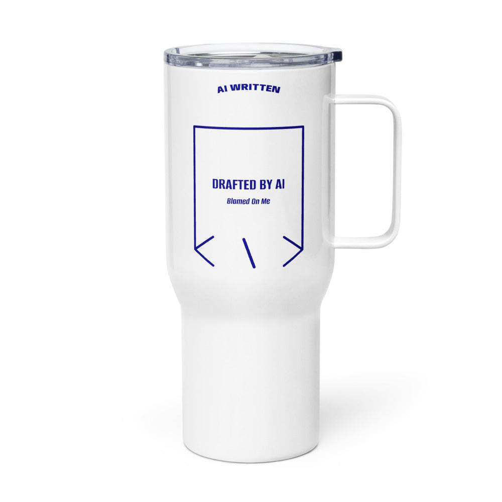 Drafted By AI — White Navy back mockup (25 oz)