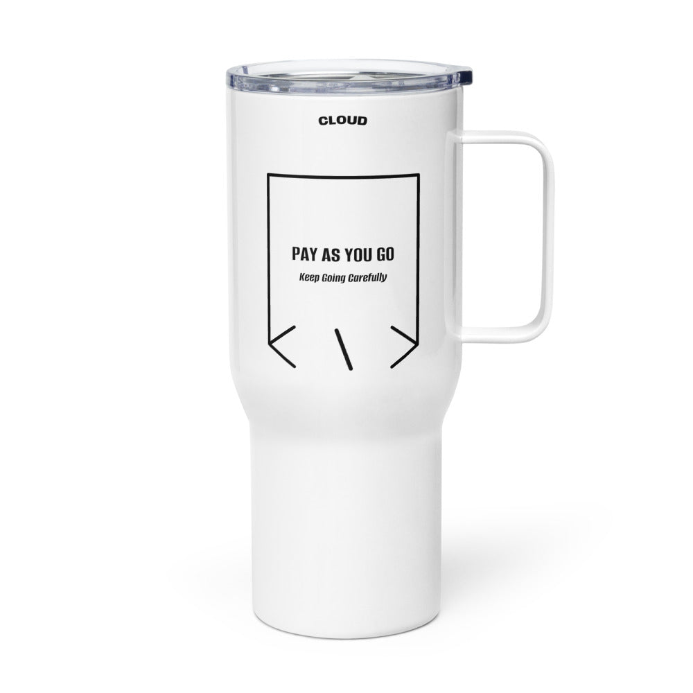 Pay As You Go — White Black back mockup (25 oz)