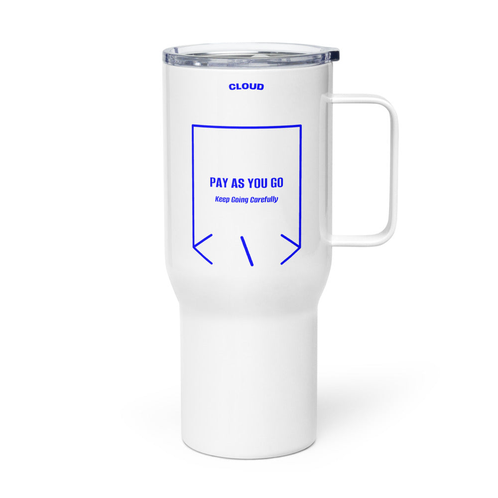 Pay As You Go — White Blue back mockup (25 oz)