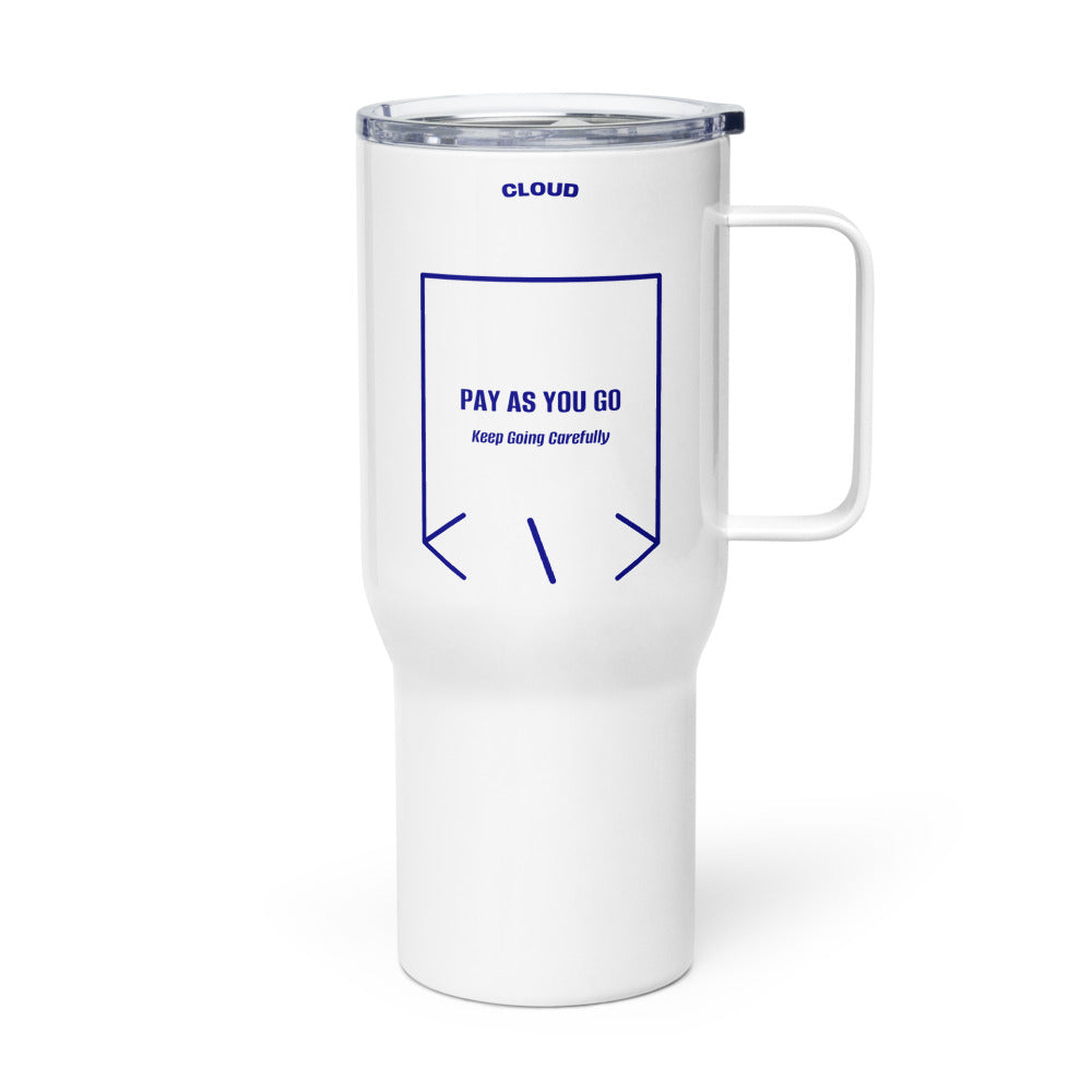 Pay As You Go — White Navy back mockup (25 oz)