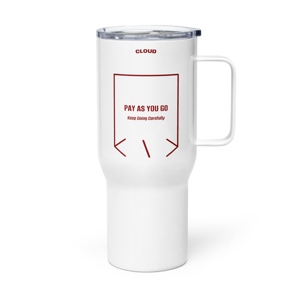 Pay As You Go — White Maroon back mockup (25 oz)
