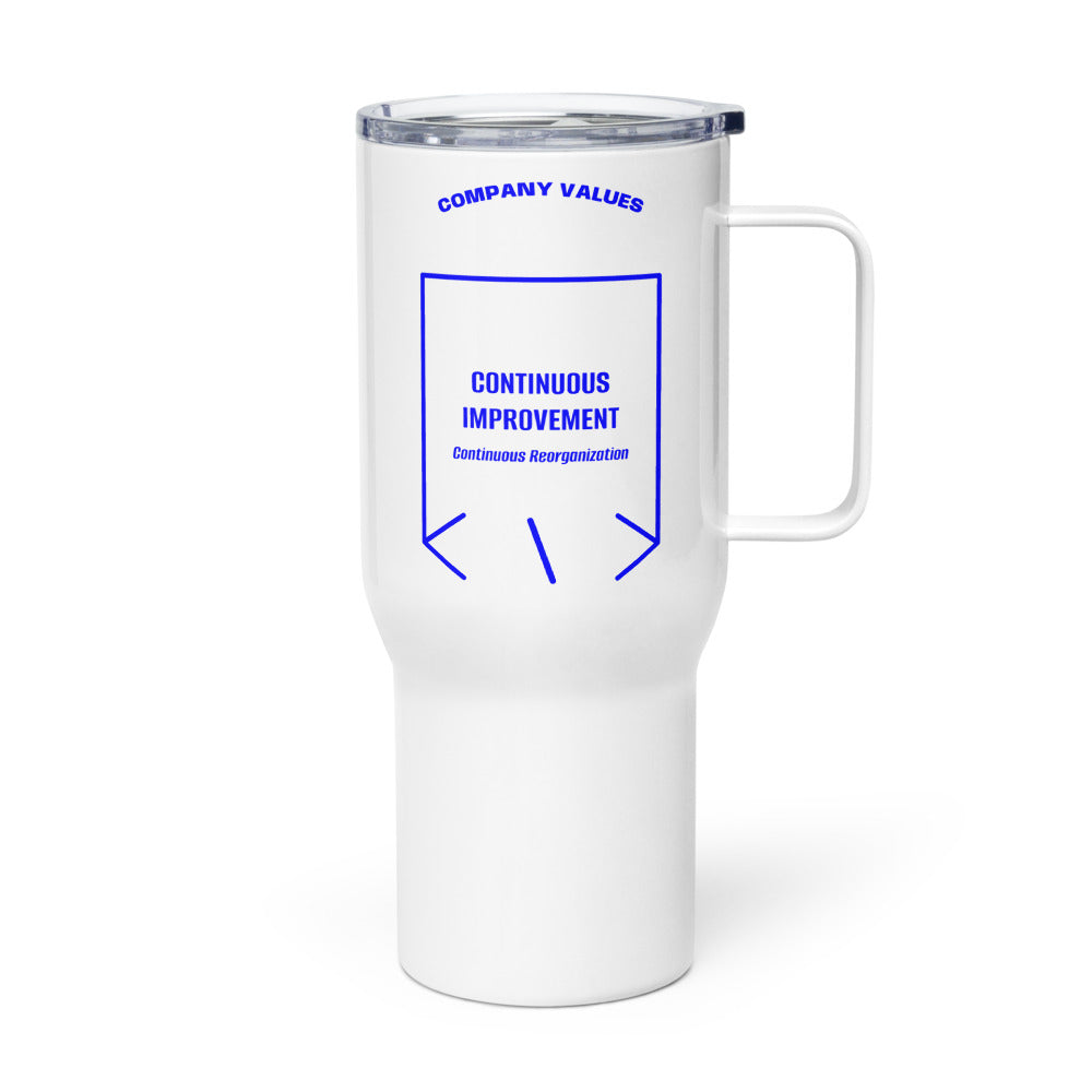 Continuous Improvement — White Blue back mockup (25 oz)