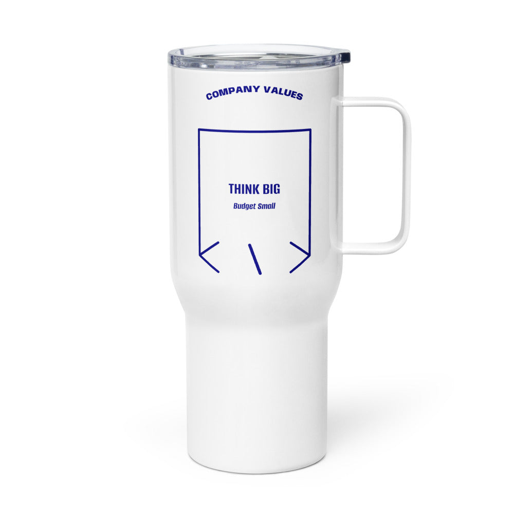 Think Big — White Navy back mockup (25 oz)