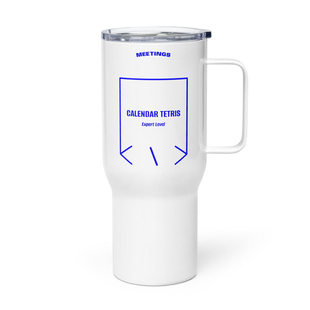Calendar Tetris — White Blue back mockup (25 oz)