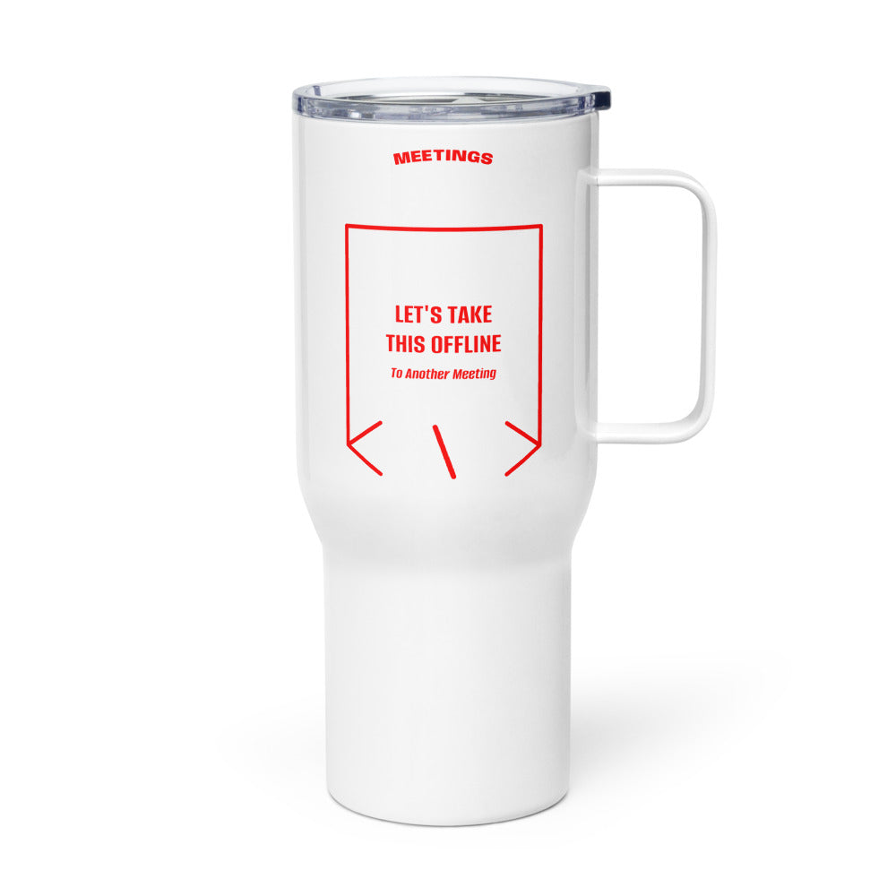 Let's Take This Offline — White Red back mockup (25 oz)
