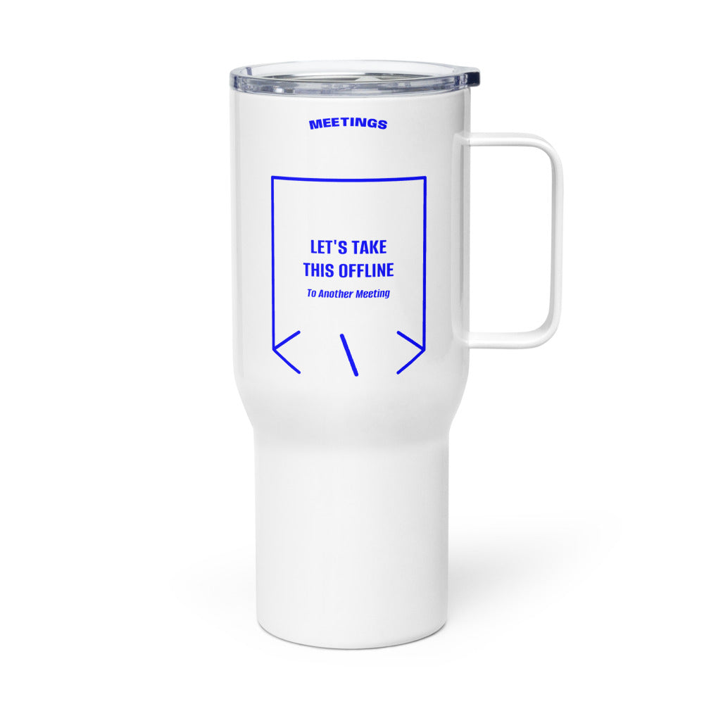 Let's Take This Offline — White Blue back mockup (25 oz)