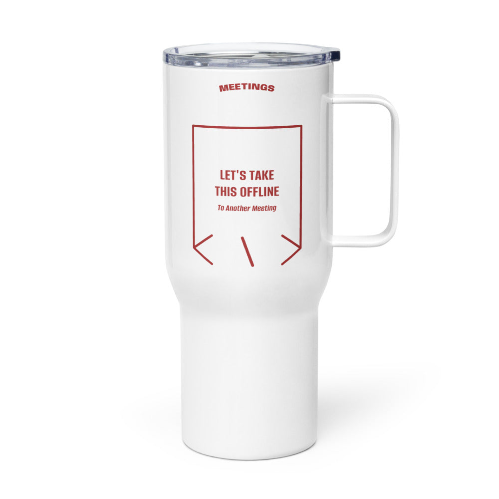 Let's Take This Offline — White Brown back mockup (25 oz)