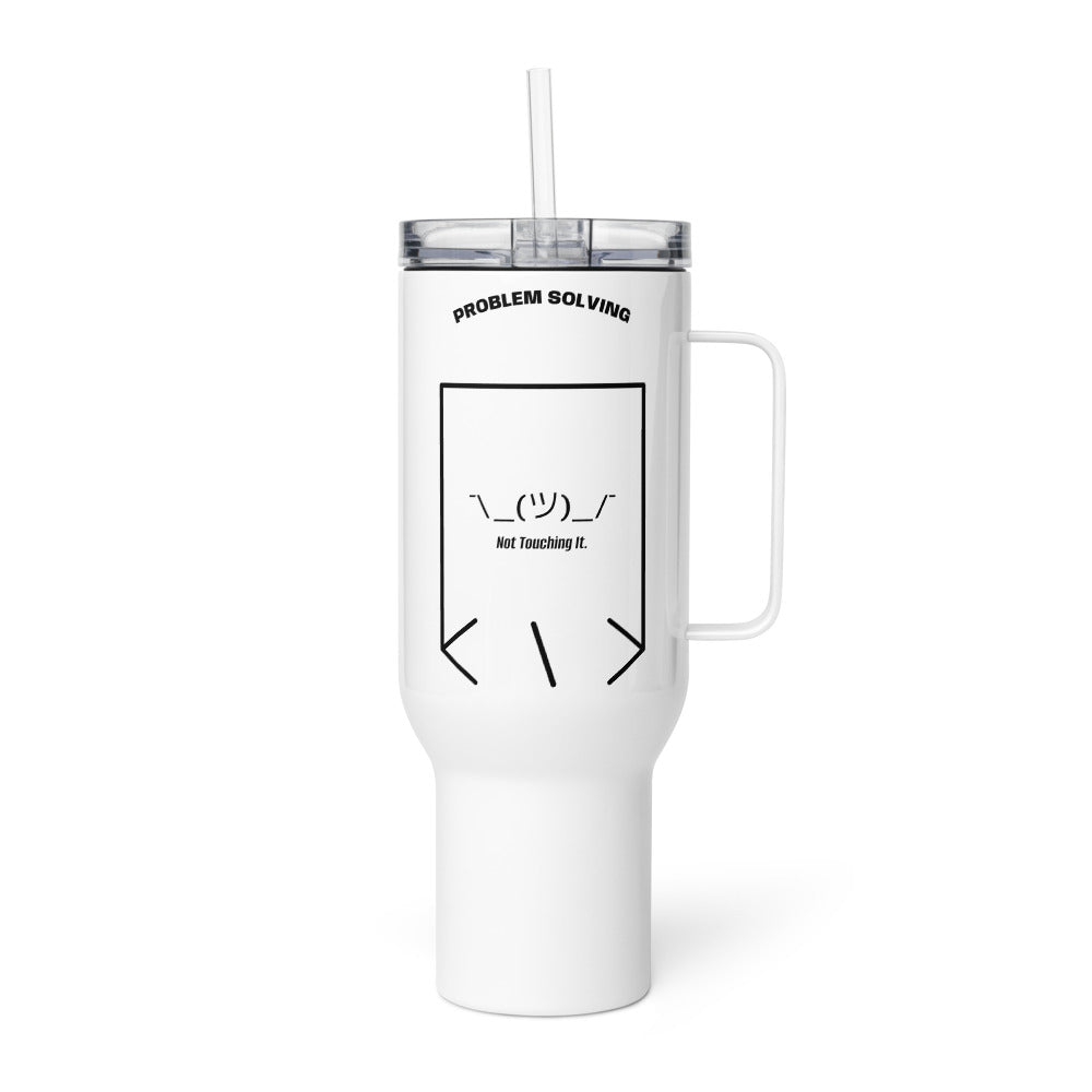 ¯\_(ツ)_/¯ — White Black back mockup (40 oz)