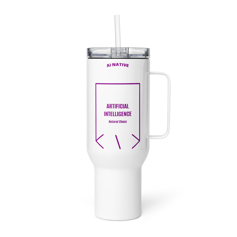 Artificial Intelligence — White Purple back mockup (40 oz)