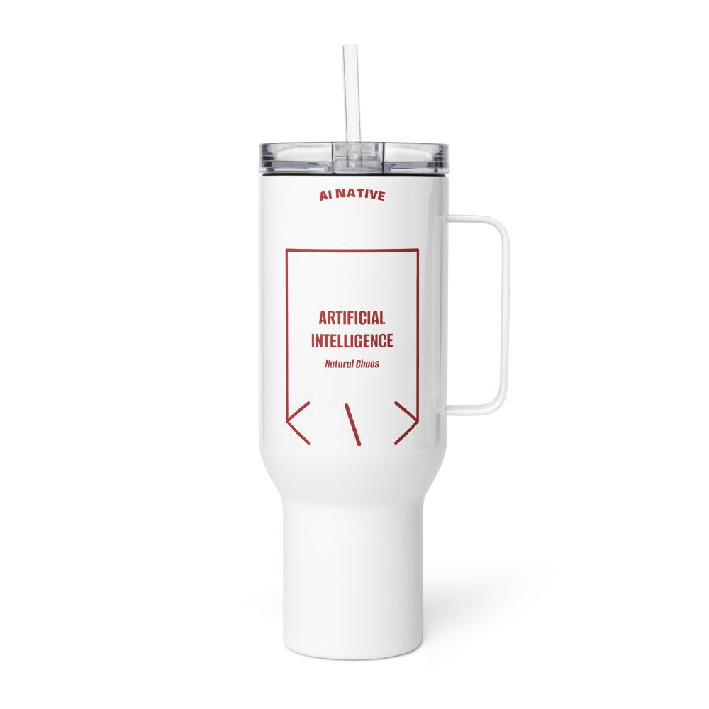 Artificial Intelligence — White Brown back mockup (40 oz)