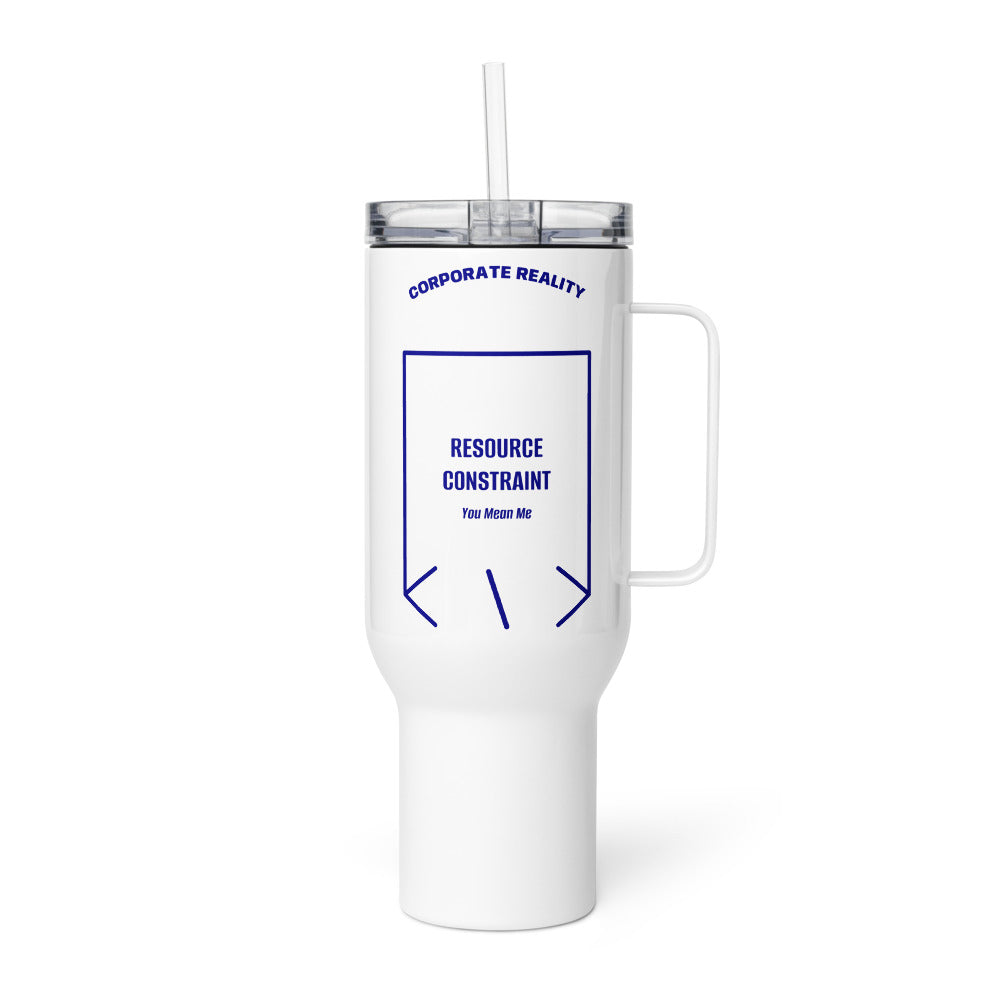 Resource Constraint — White Navy back mockup (40 oz)