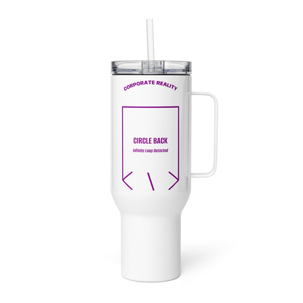Circle Back — White Purple back mockup (40 oz)