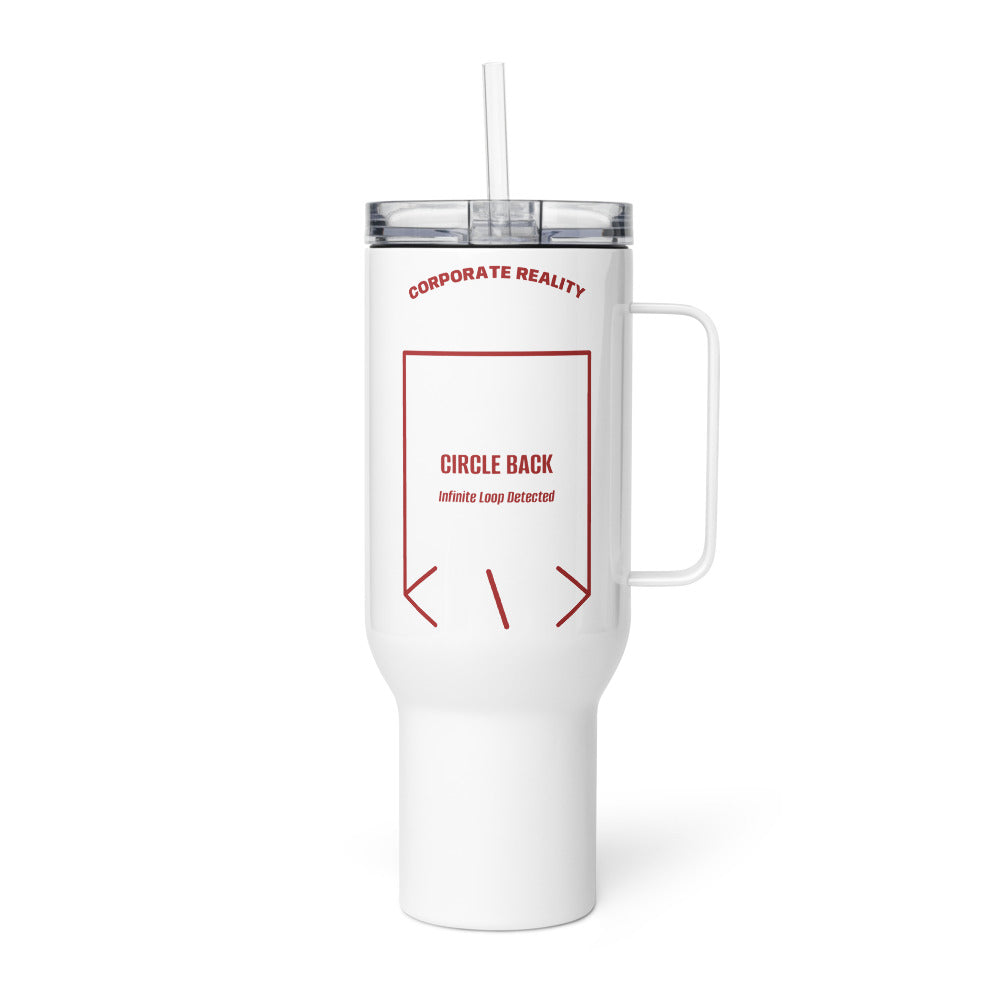 Circle Back — White Brown back mockup (40 oz)