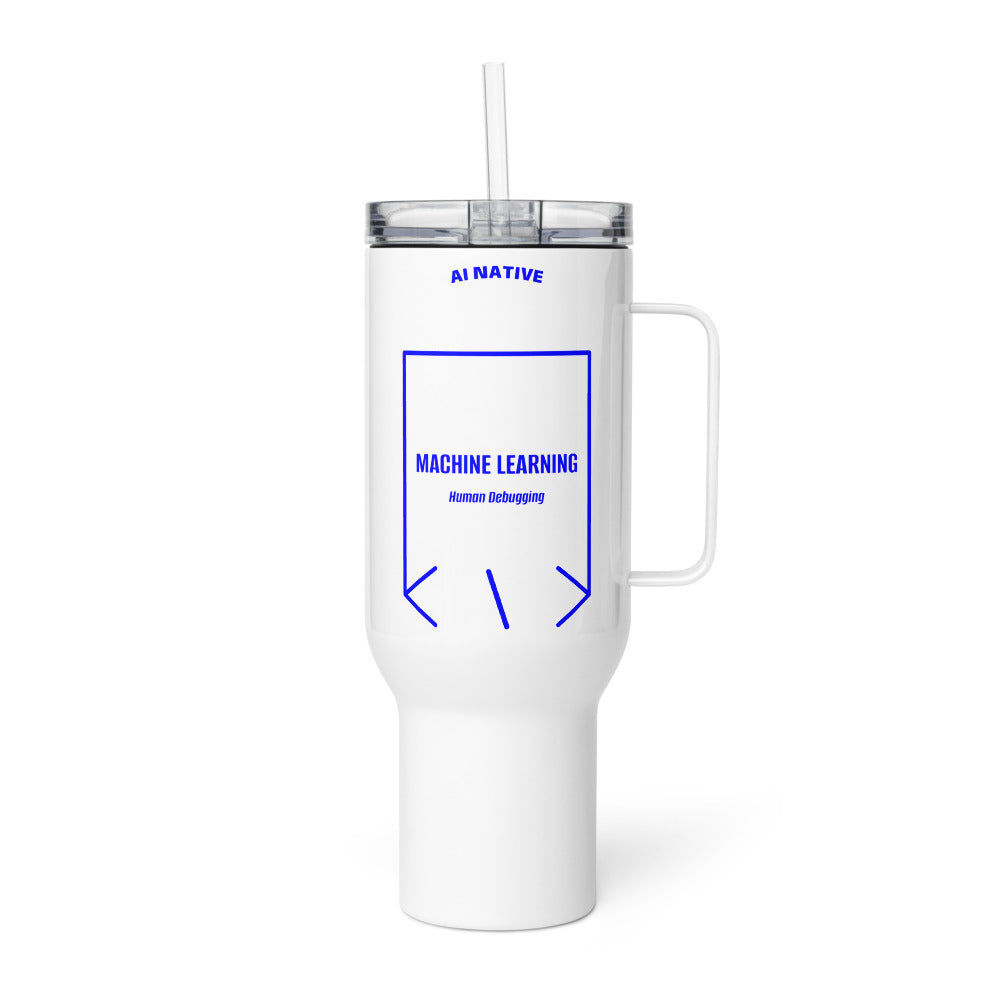 Machine Learning — White Blue back mockup (40 oz)
